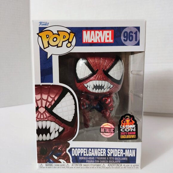 Funko Pop! - Doppelganger Spider-Man #961 - Metallic (2021 L.A. Comic Con) - Picture 1 of 6